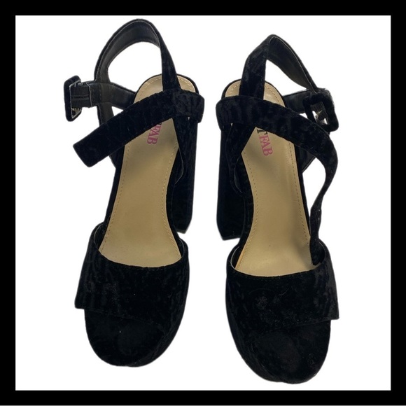 Just fab Black Heel Open Toe - Size 6 - Picture 1 of 8